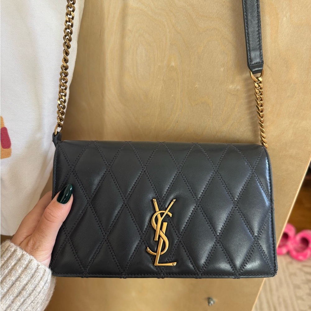 Ysl angie crossbody clutch bag